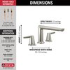 Delta Galeon: 3-Hole Roman Tub Trim T2771-SS-PR